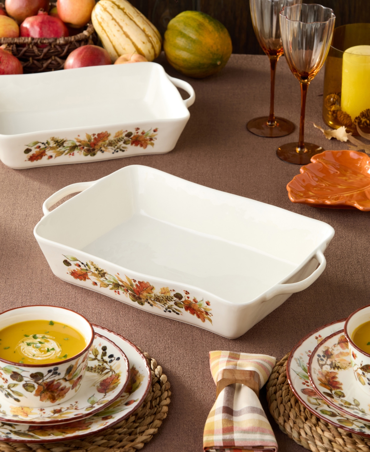 Certified International Autumn Meadows Large Rectangular Baker