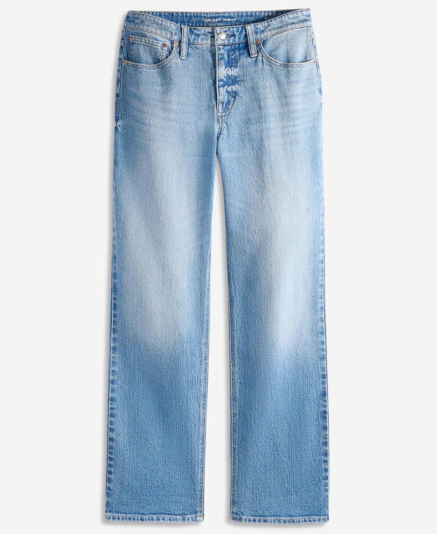Женские джинсы On 34th Mid-Rise Relaxed Straight-Leg Denim Jeans, цвет: Каштаново-рыжий варёный — фото 6