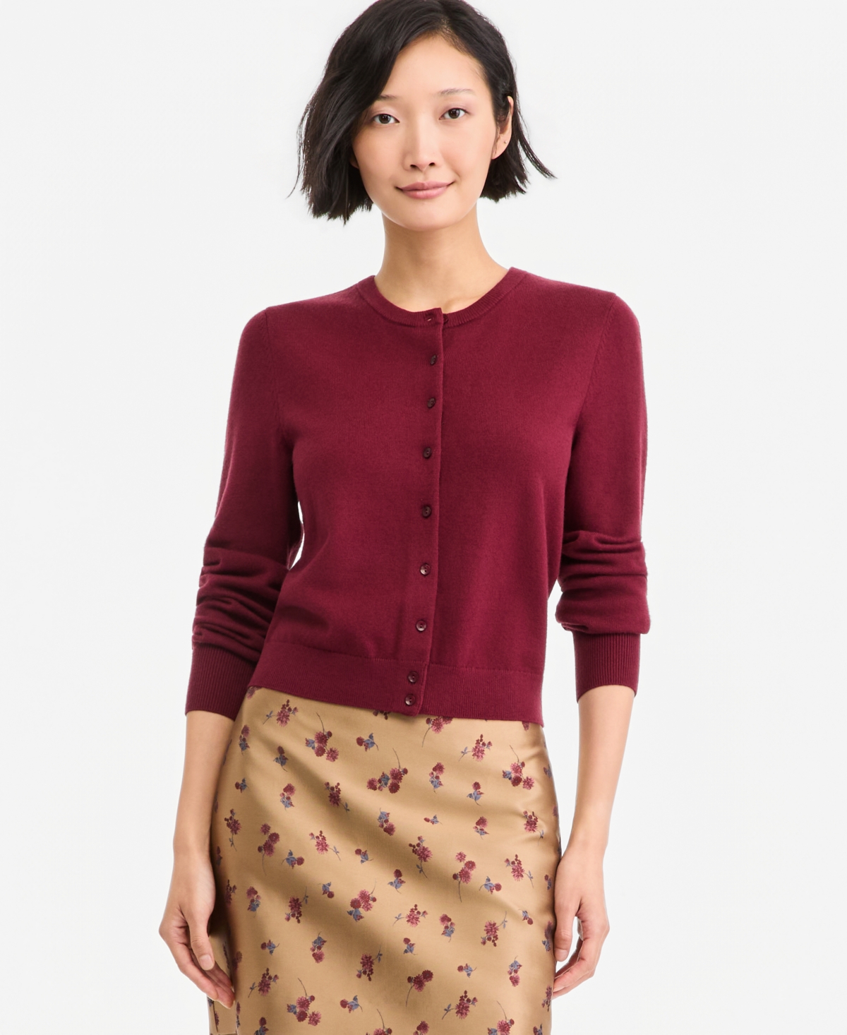 On 34th Women's Crewneck Long-Sleeve Cropped Cardigan, Macy's Exclusive