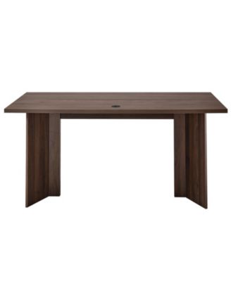 Modern Executive Desk, Large Rectangle Office Table with Cable Grommet for Home Office Study