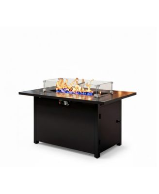 Propane Fire Pit Table, 50000 BTU with Glass Shield