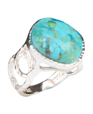 Hypnosis Blue Turquoise and Silver Ring