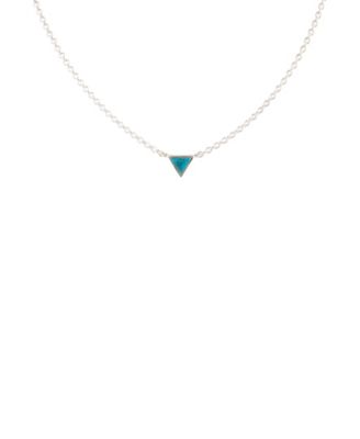 Trident Blue Turquoise and Silver Necklace