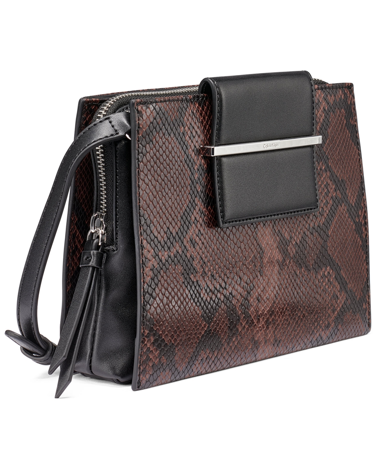 Calvin Klein Sybil Small Crossbody Adjustable Faux Leather Shoulder Bag