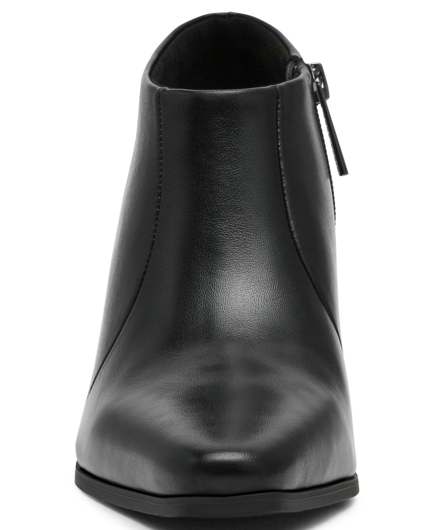Женские ботинки Anne Klein Crush Zipper Dress Booties, цвет: Чёрный гладкий — фото 6