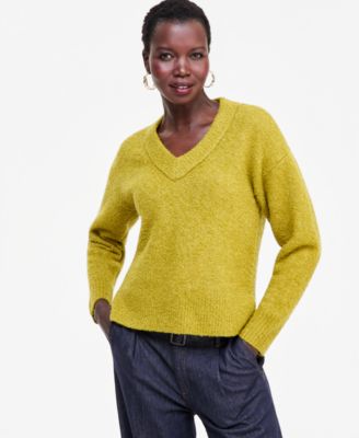 Women's Boucl&eacute; V-Neck Sweater