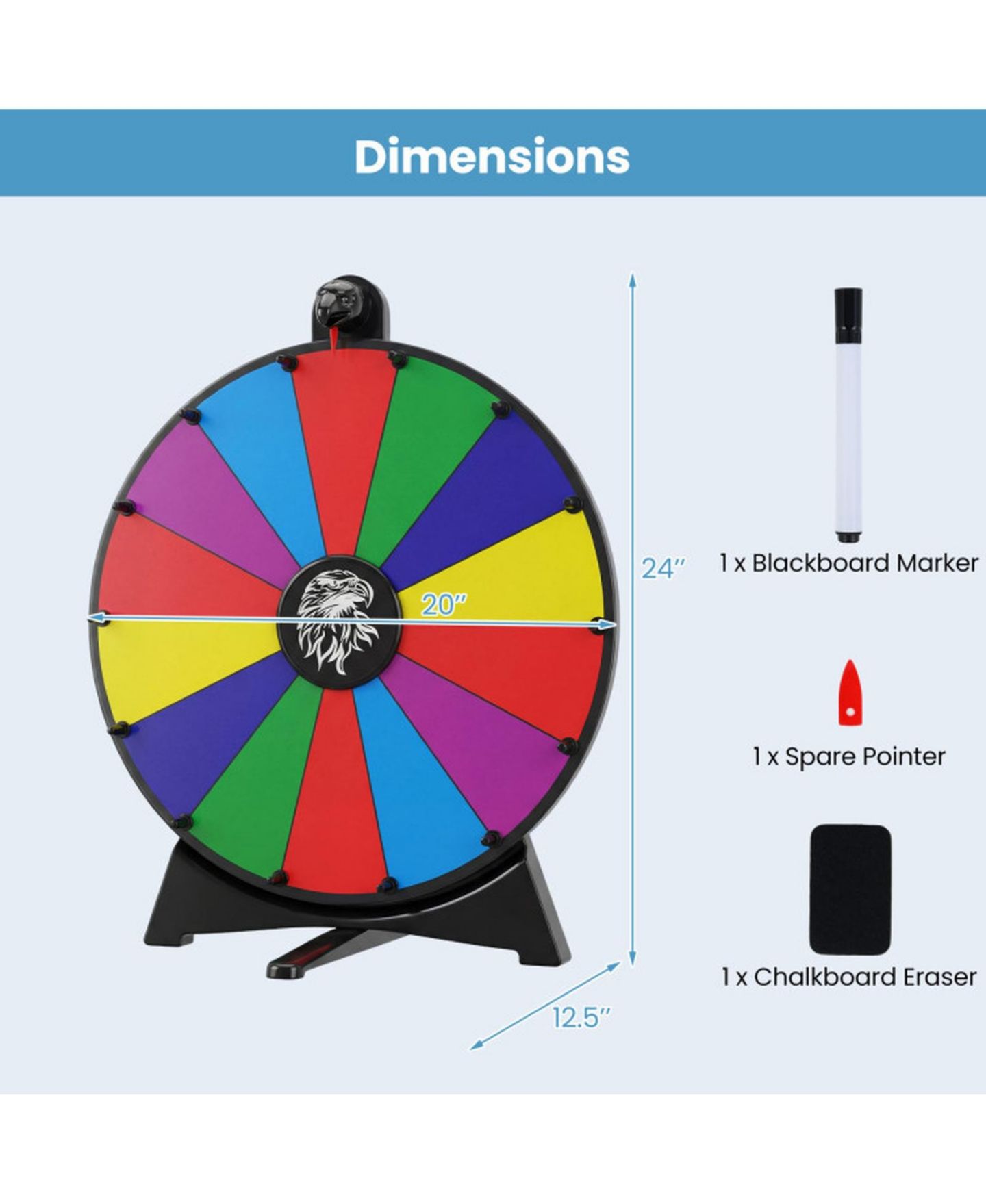 Детские настольные игры SUGIFT Spinning Prize Wheel, 14-Piece Board Game, Ages 8+, цвет: Open Miscellaneous — фото 3