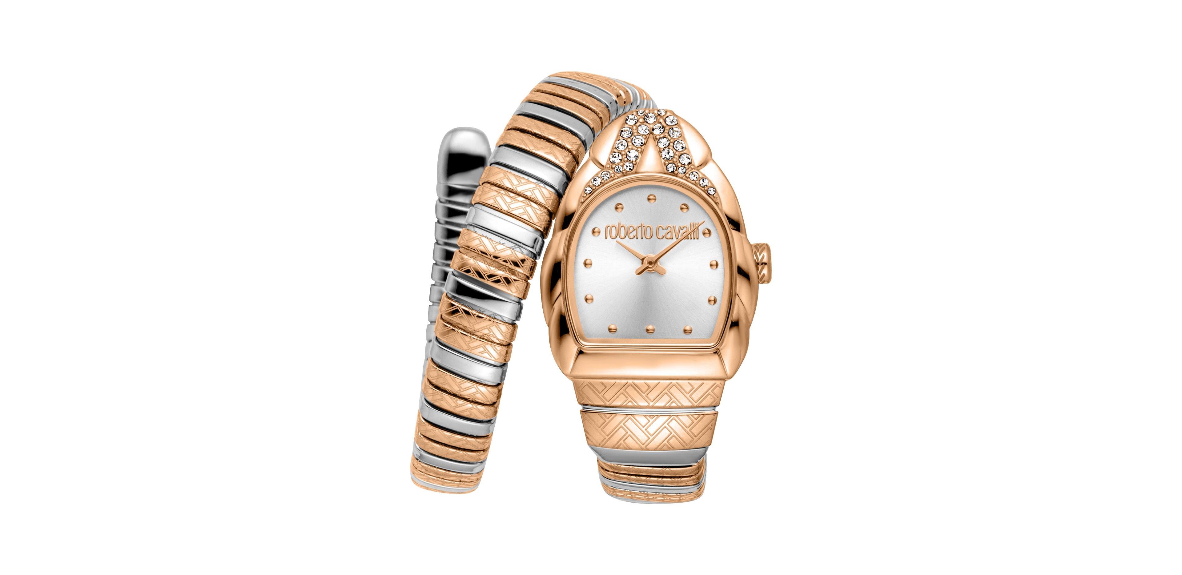 Roberto Cavalli Women's Aurora Quartz Stainless Steel Bracelet Watch