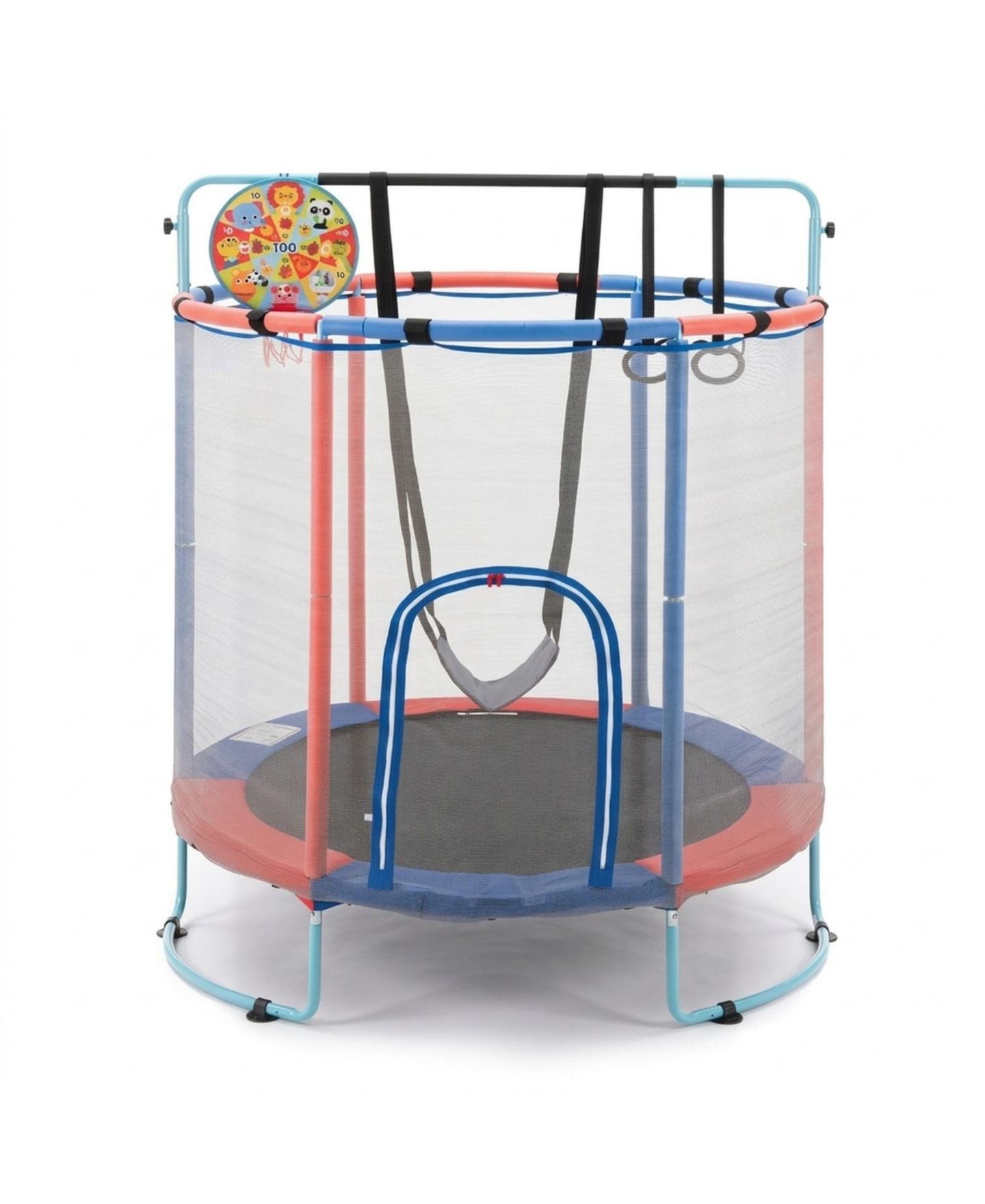 Детская игрушка SUGIFT 55" Kids Trampoline with Adjustable Gymnastics Bar, Basketball Hoop and Swing, Ages 3+, цвет: Тёмно-синий — фото 5