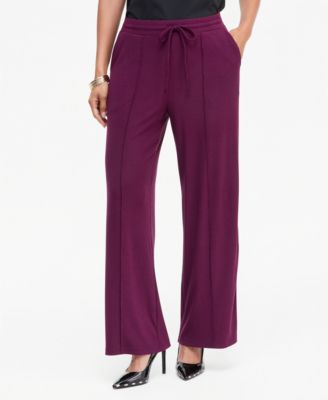 Women's Rib-Knit Wide-Leg Pull-On Pants