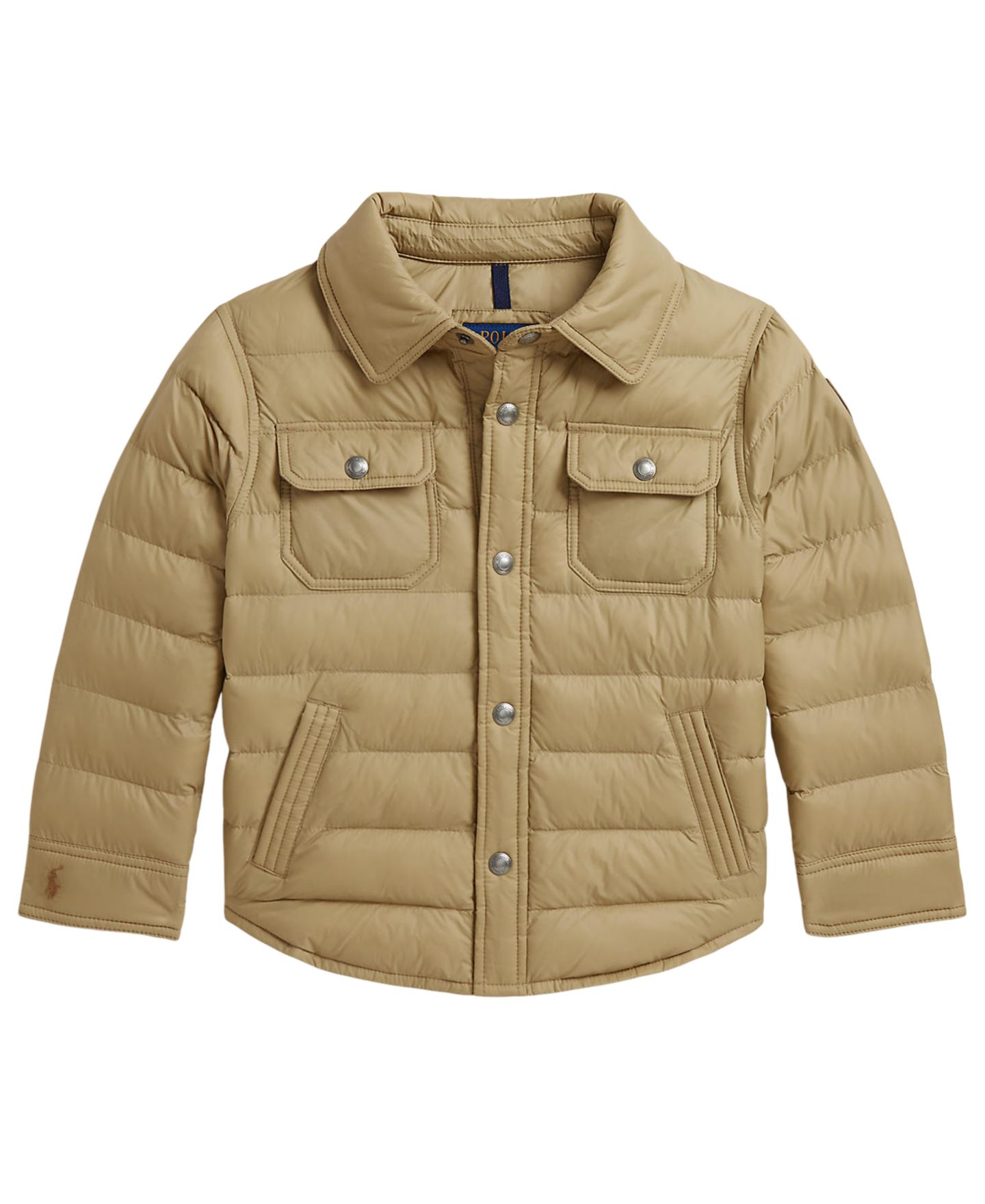 Куртка Polo Ralph Lauren Quilted Shirt Jacket для мальчиков, цвет: Хаки — фото 1