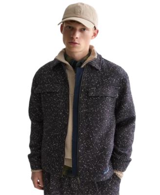 Men's Tailored Wool-Blend Tweed Jacket