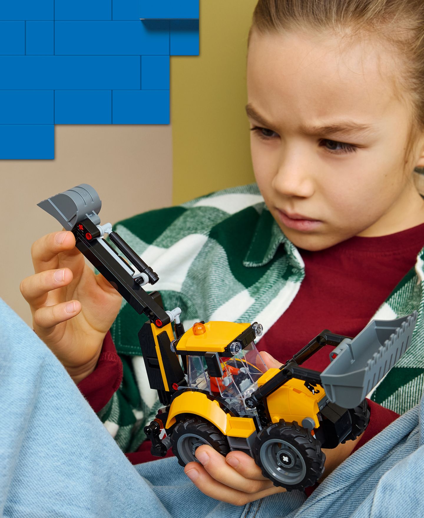 Детские конструкторы LEGO® City Yellow Backhoe Loader Building Toy 60480, 301 Pieces — фото 5