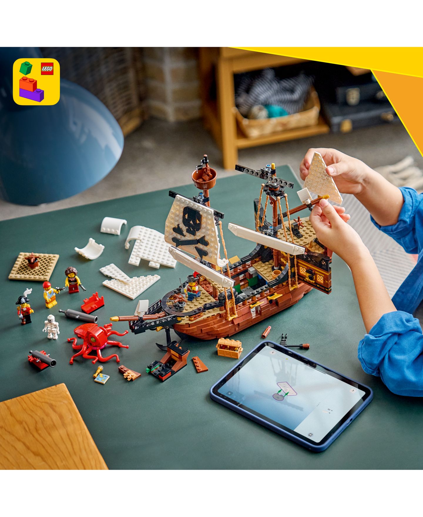 Детские конструкторы LEGO Creator 3 in 1 Iconic Pirate Ship 31387, 1074 Pieces — фото 6