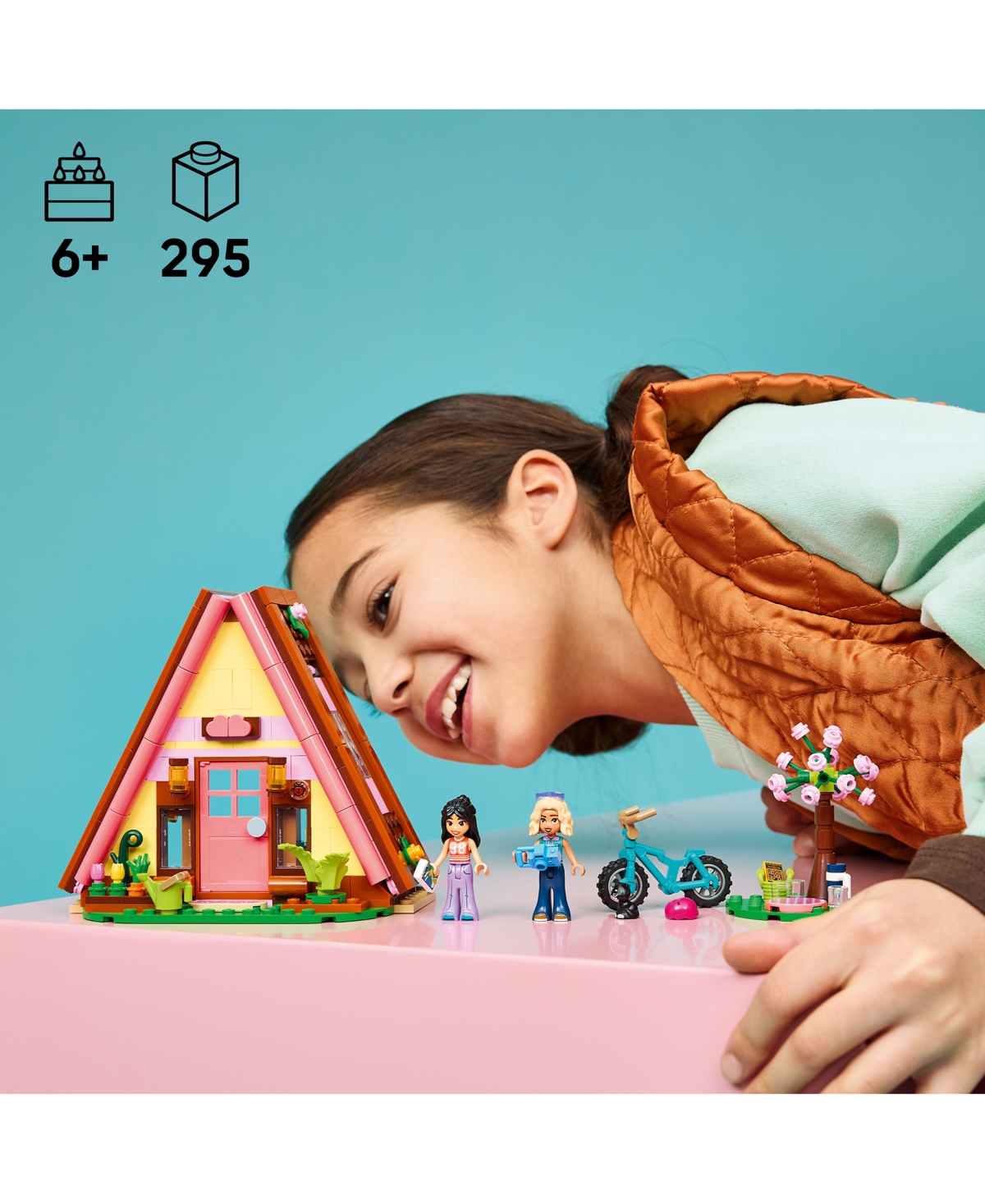 Lego Friends Nature Glamping Cabin 42682 295-Piece Building Set, Ages 6+