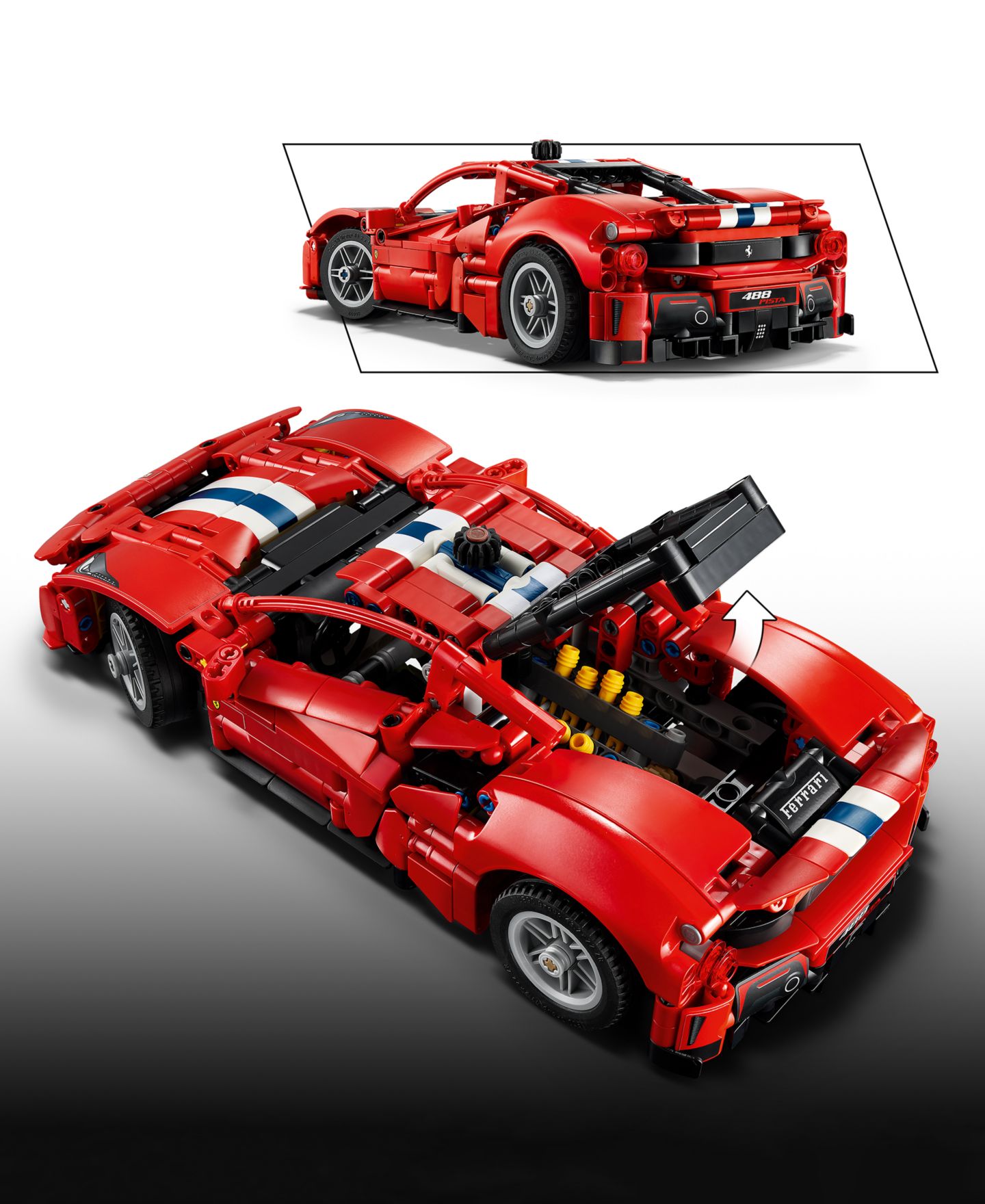 Детские конструкторы LEGO® Technic Ferrari 488 Pista Car Toy 42235, 882 Pieces — фото 3