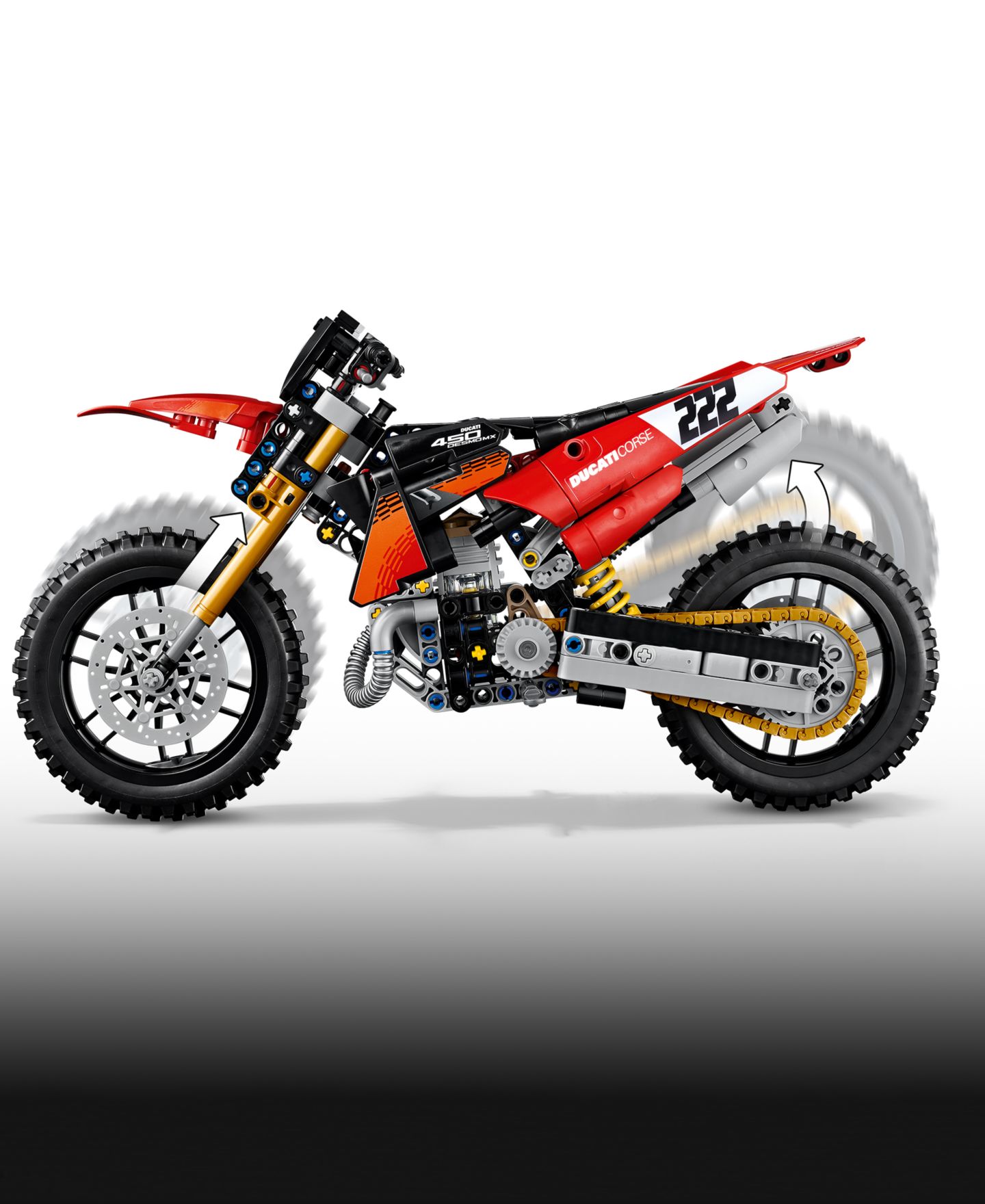 Детские конструкторы LEGO® Technic Ducati Desmo450 MX Factory Motorcycle 42238, 457 Pieces — фото 2
