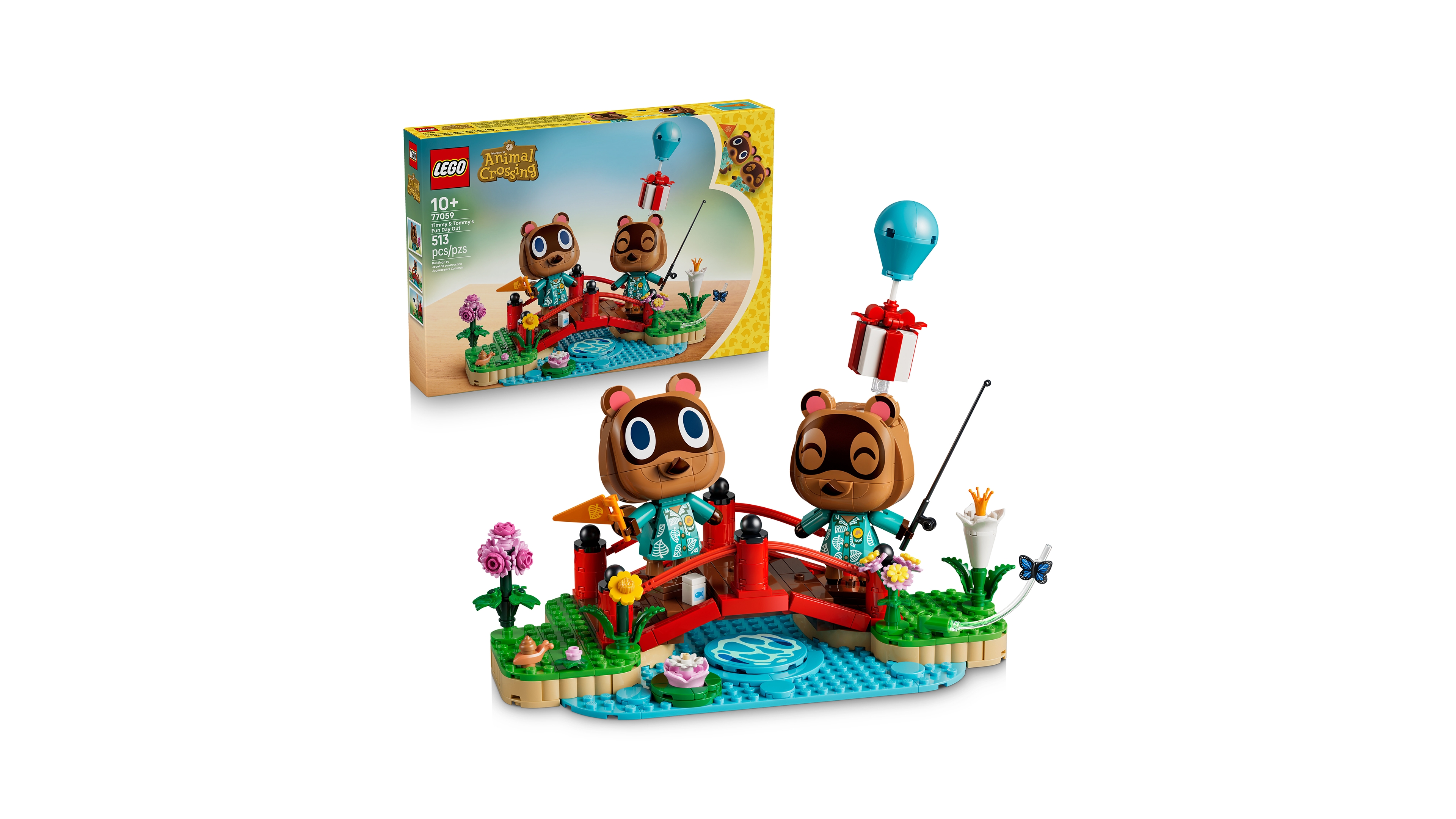 Lego Animal Crossing Timmy Tommy's Fun Day Out 77059 513-Piece Building Set, Ages 10+