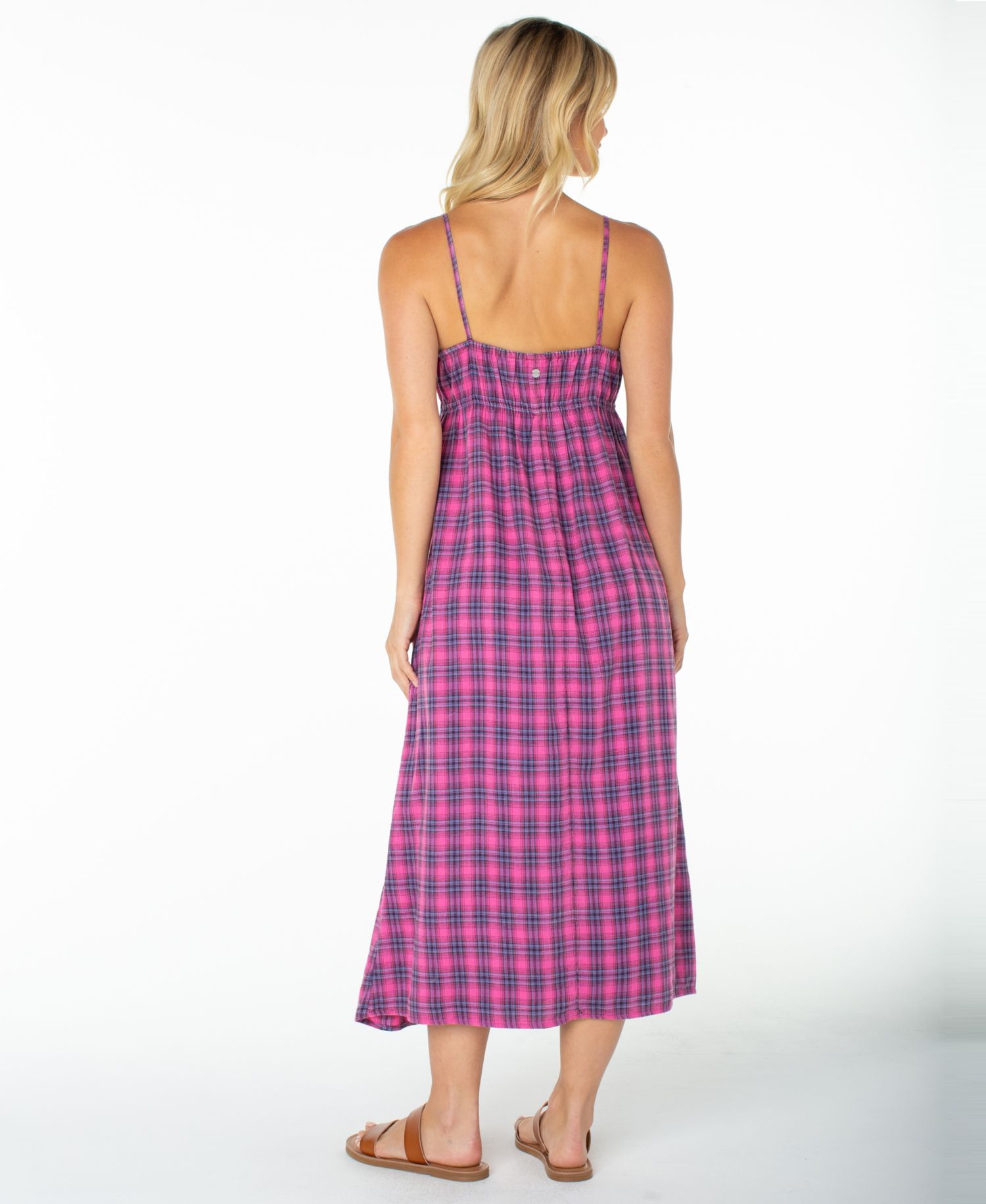 Women's Late Night Plaid Midi Dress