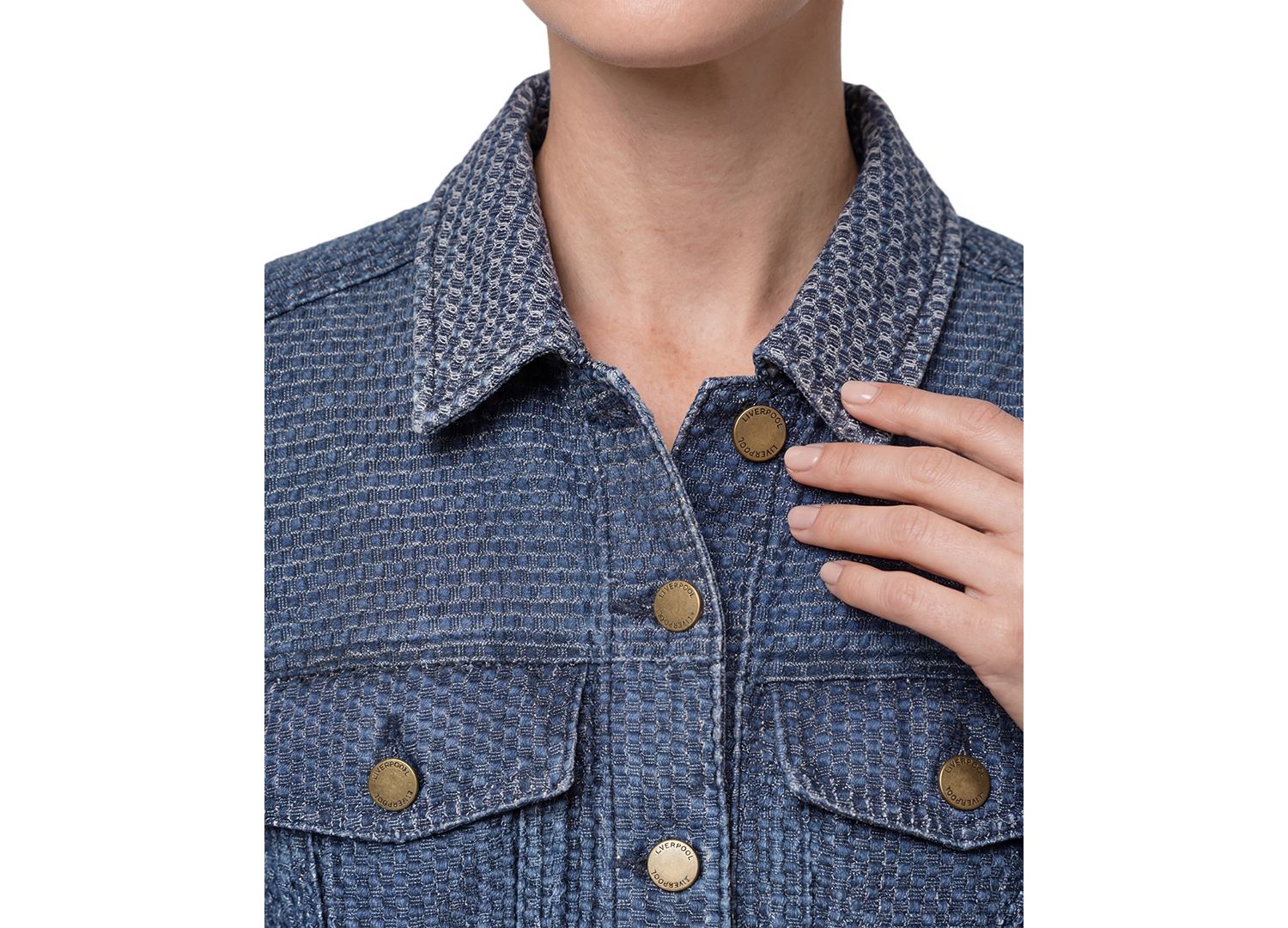 Petite Fit and Flare Trucker Denim Jacket