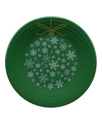 Jade Snowflakes Luncheon Ornament Plate