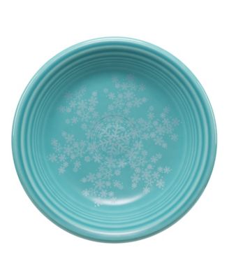 Turquoise Snowflakes Classic Rim Salad Plate