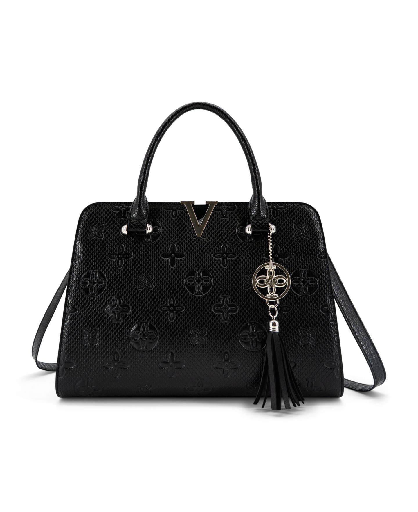 Женская сумка LIKE DREAMS Alessia Top Handle Medium Satchel Handbag, цвет: Чёрный — фото 1