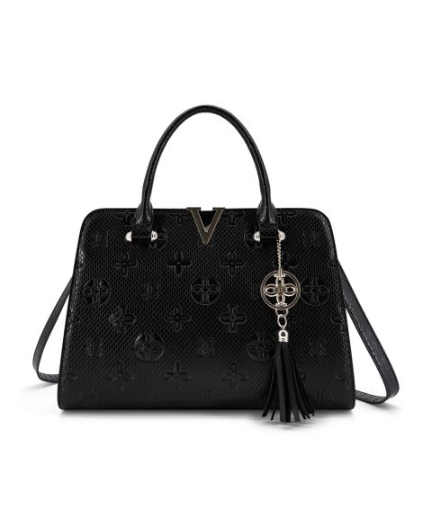 Женская сумка LIKE DREAMS Alessia Top Handle Medium Satchel Handbag, цвет: Чёрный