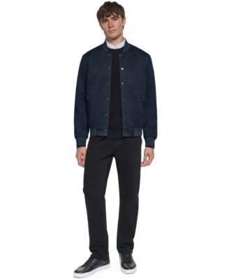 Men's Textured Bomber Jacket