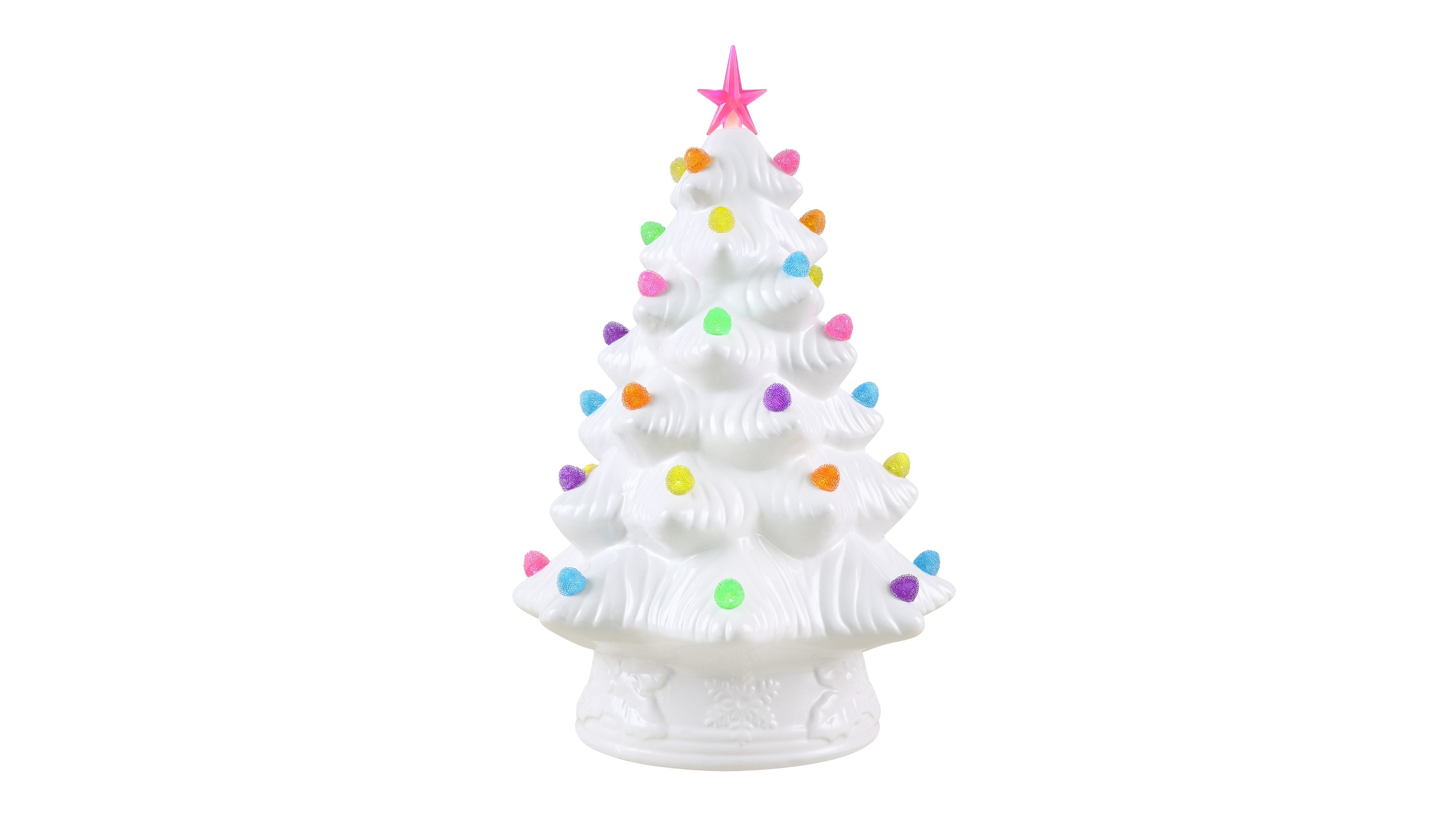 Mr. Christmas Gumdrop Lights Nostlagic 15" Ceramic Tree
