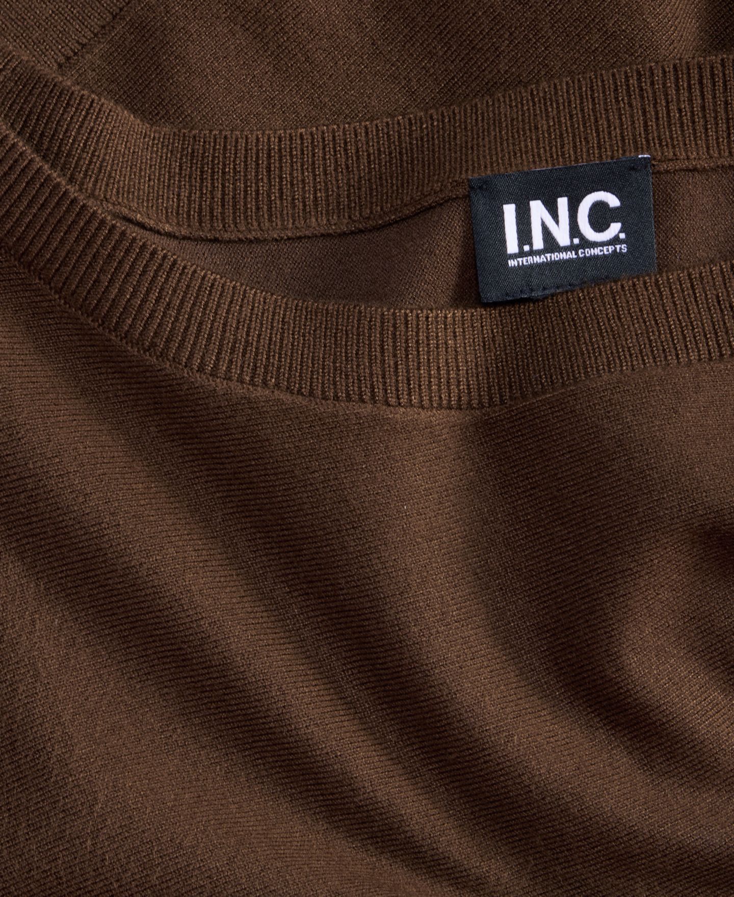 Женский свитер I.N.C. International Concepts Boat Neck Long-Sleeve, цвет: Кофейный — фото 4