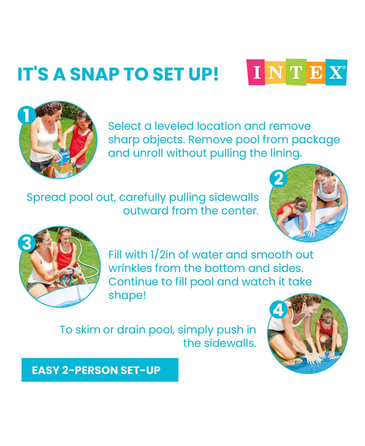 Детский надувной бассейн Intex Beach Days Snapset, 60" x 10", 119 галлонов, от 3 лет — фото 6