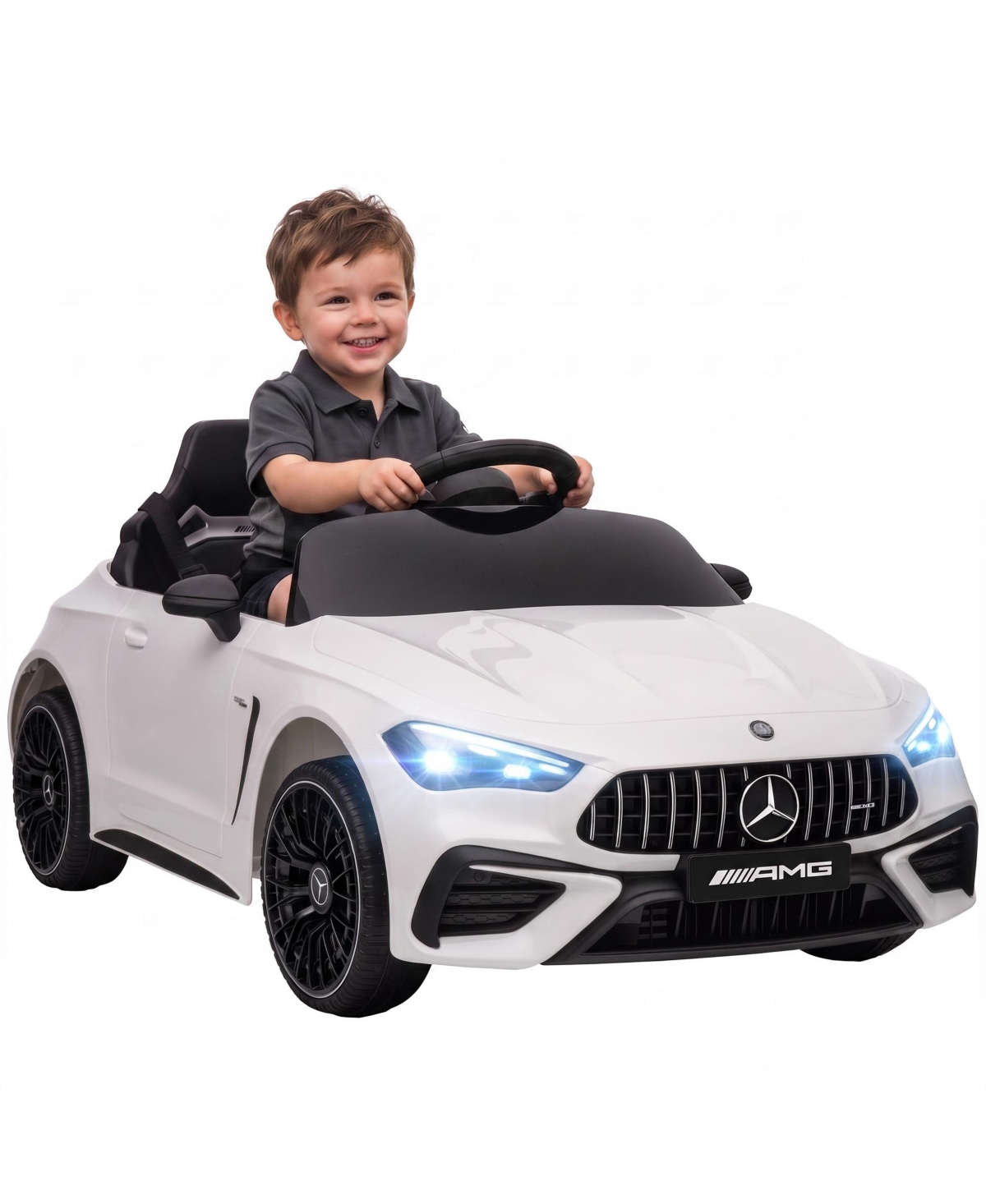 Qaba Licensed Mercedes Amg Cle 53 Electric Car for Kids with Remote, - White