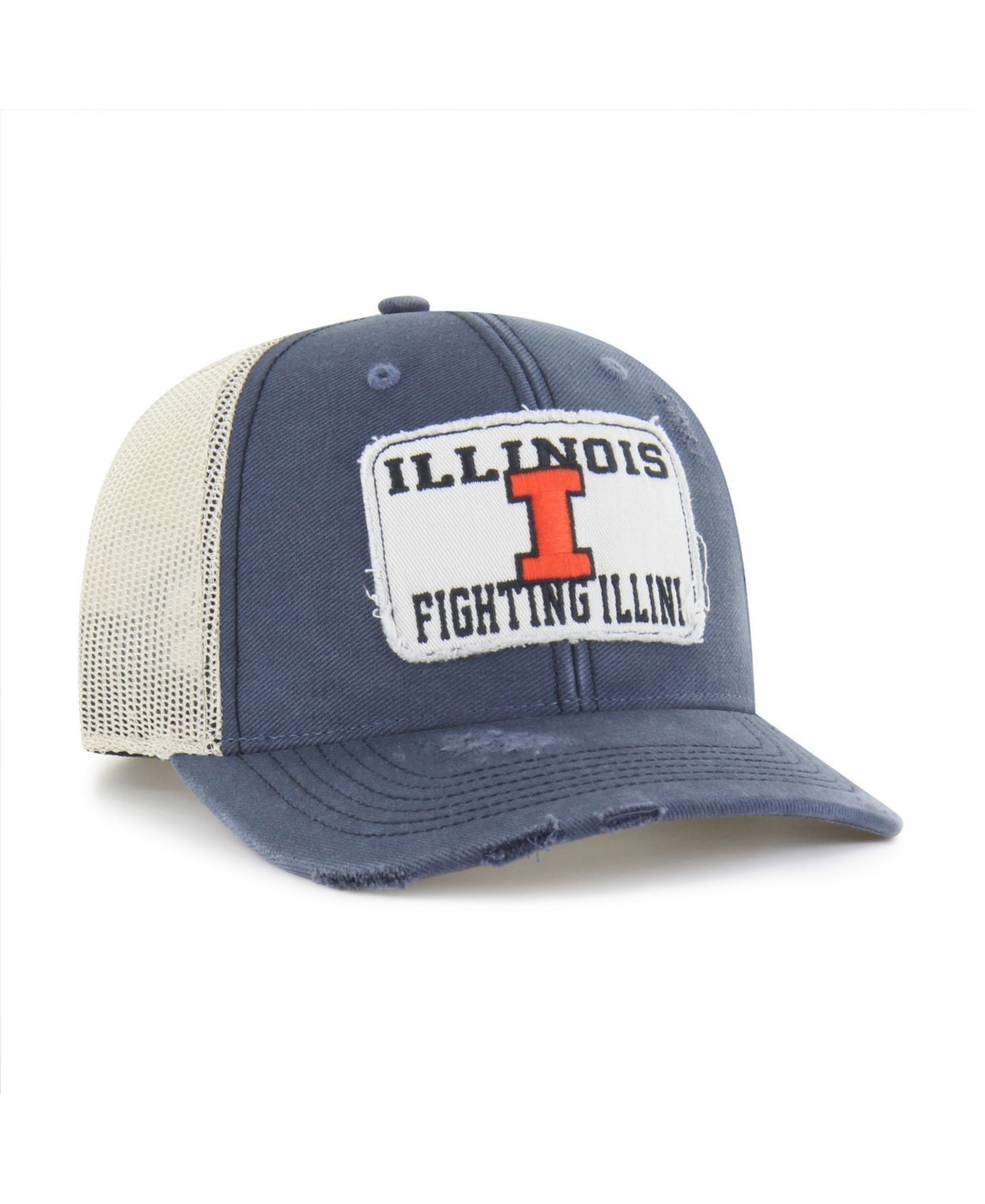 Кепка '47 Brand Navy Illinois Fighting Illini Egremont Well-Worn Adjustable Trucker Hat — фото 2