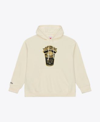 Men's Cream New York Knicks 2026 NBA Finals Champions Gold Coffee Cup Hoodie