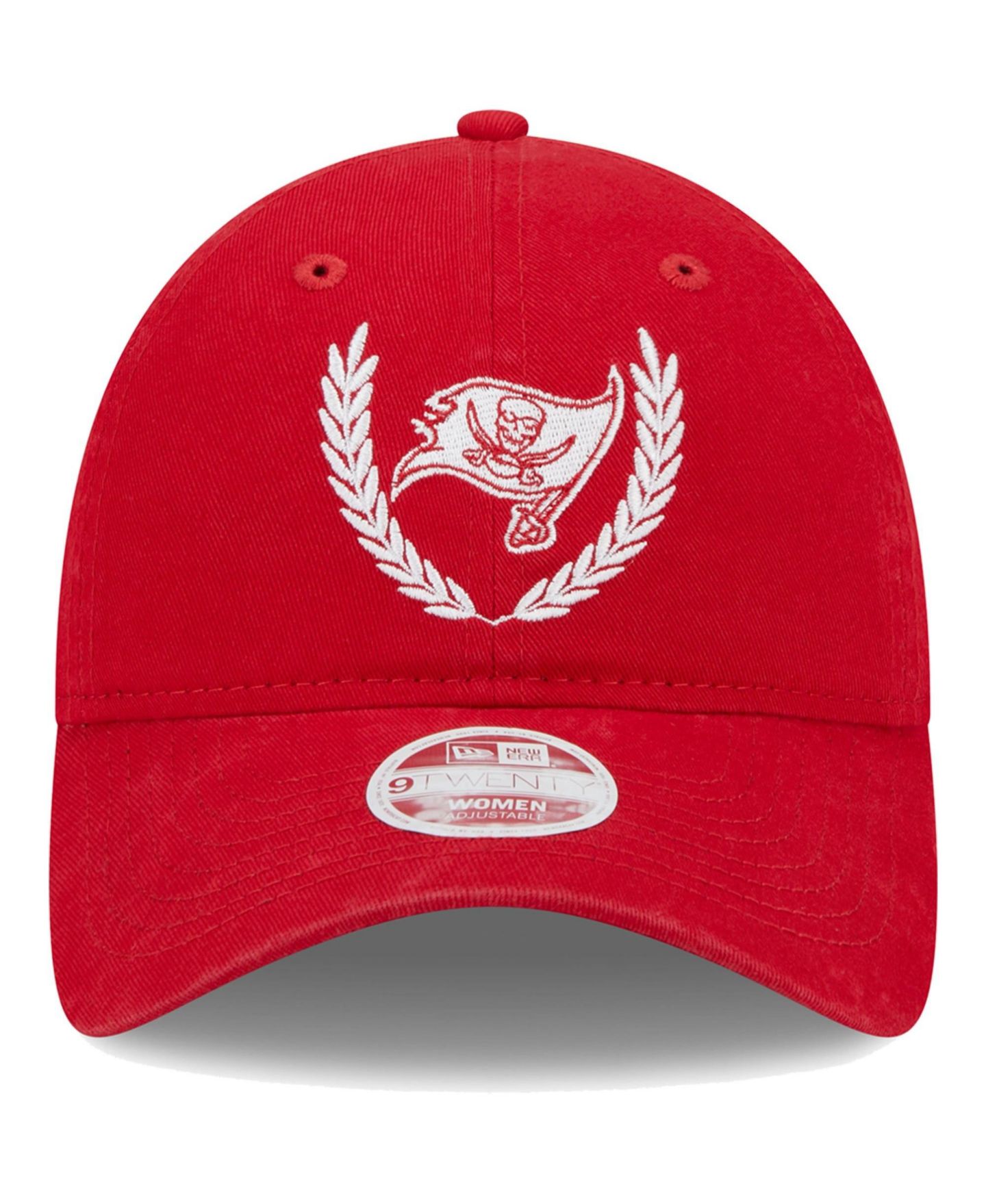 Женские кепки New Era Red Tampa Bay Buccaneers Leaves 9TWENTY Adjustable Hat — фото 2