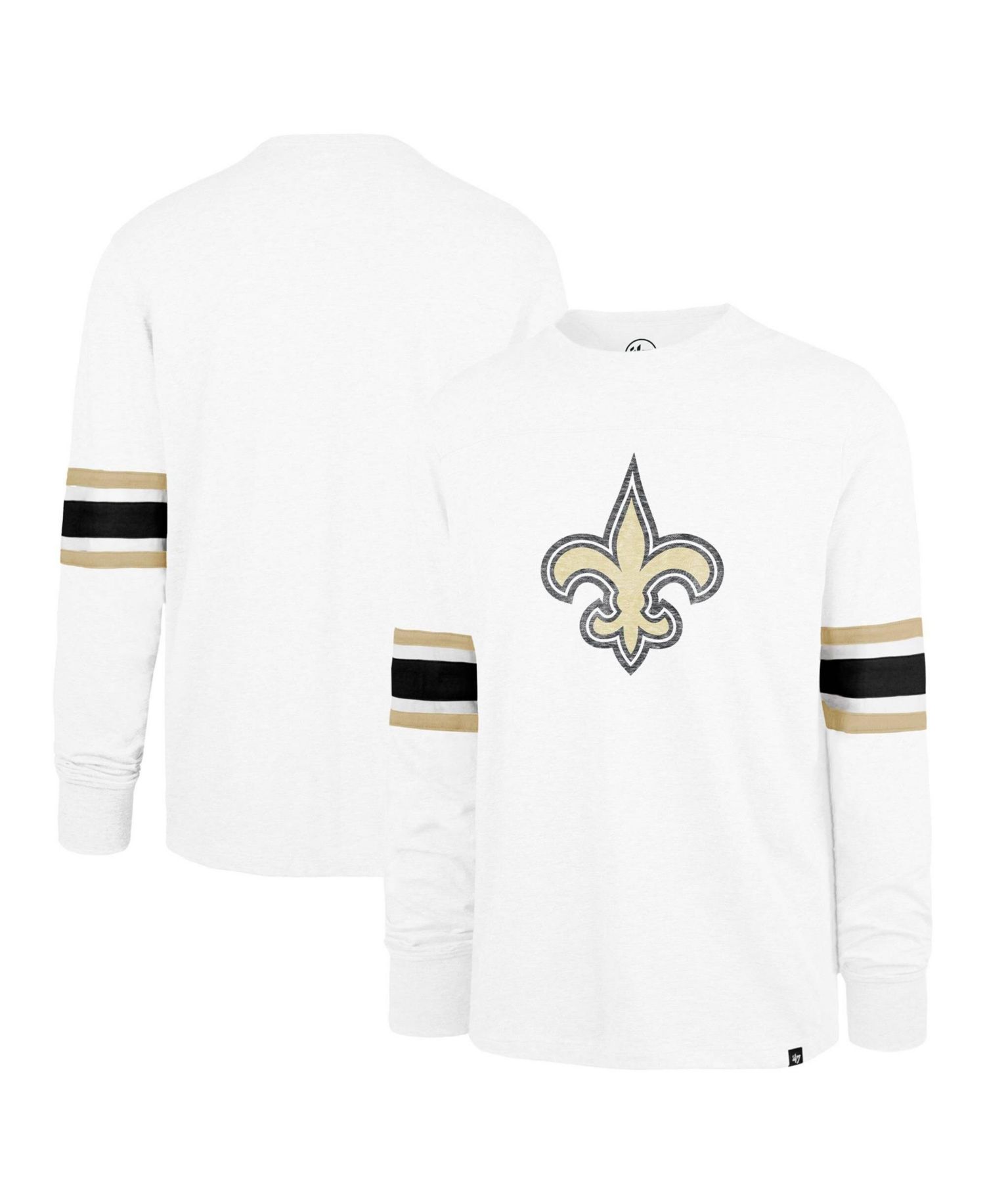 Men's White New Orleans Saints Gridiron Premier Brex Long Sleeve T-Shirt