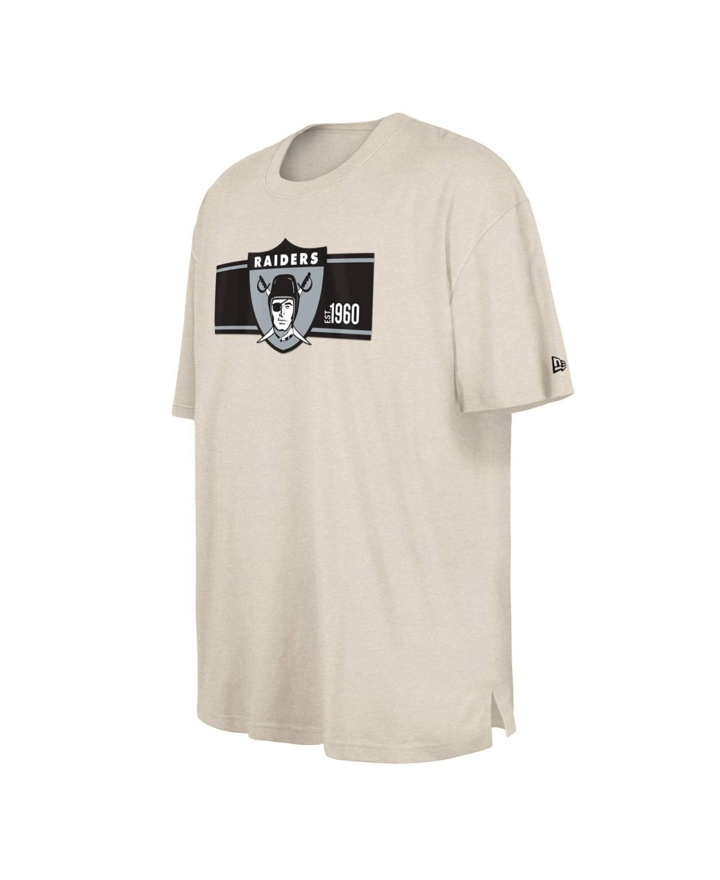 Мужская футболка New Era Cream Oakland Raiders Third Down Big & Tall Historic — фото 2