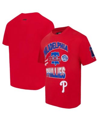 Men's Red Philadelphia Phillies Turn It Up Dropped Shoulder T-Shirt