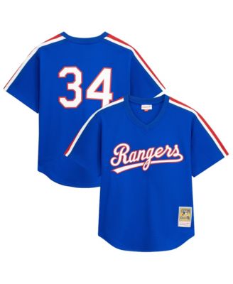 Men's Nolan Ryan Royal Texas Rangers Big Tall Cooperstown Mesh Batting Practice Jersey