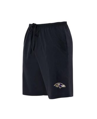 Concepts Men's Sport Black Baltimore Ravens Big & Tall Fleece Lounge Shorts