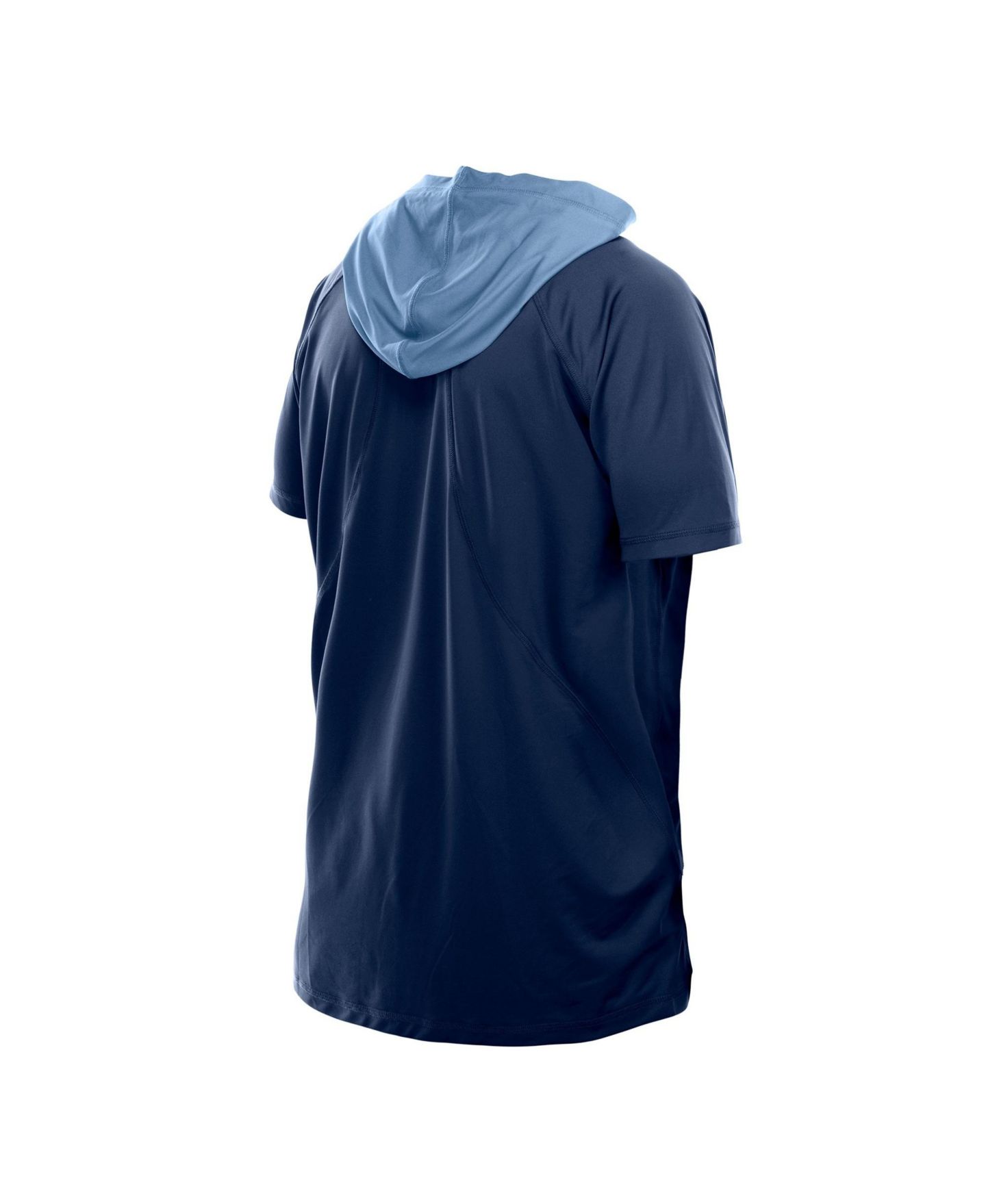 Мужская футболка New Era Navy Tennessee Titans Combine Authentic Hooded Raglan Short-Sleeve — фото 5