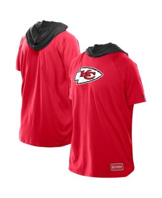 Men's Red Kansas City Chiefs Combine Authentic Hooded Raglan Short-Sleeve T-Shirt