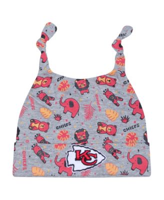 Baby Boys and Girls Gray Kansas City Chiefs Animal Baby Beanie Cuffed Knit Hat