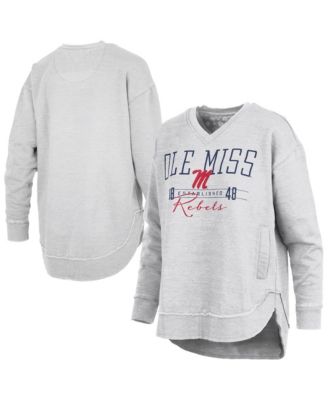 Women's Ole Miss Rebels Marcus East Hall Poncho V-Neck Fleece Sweatshirt