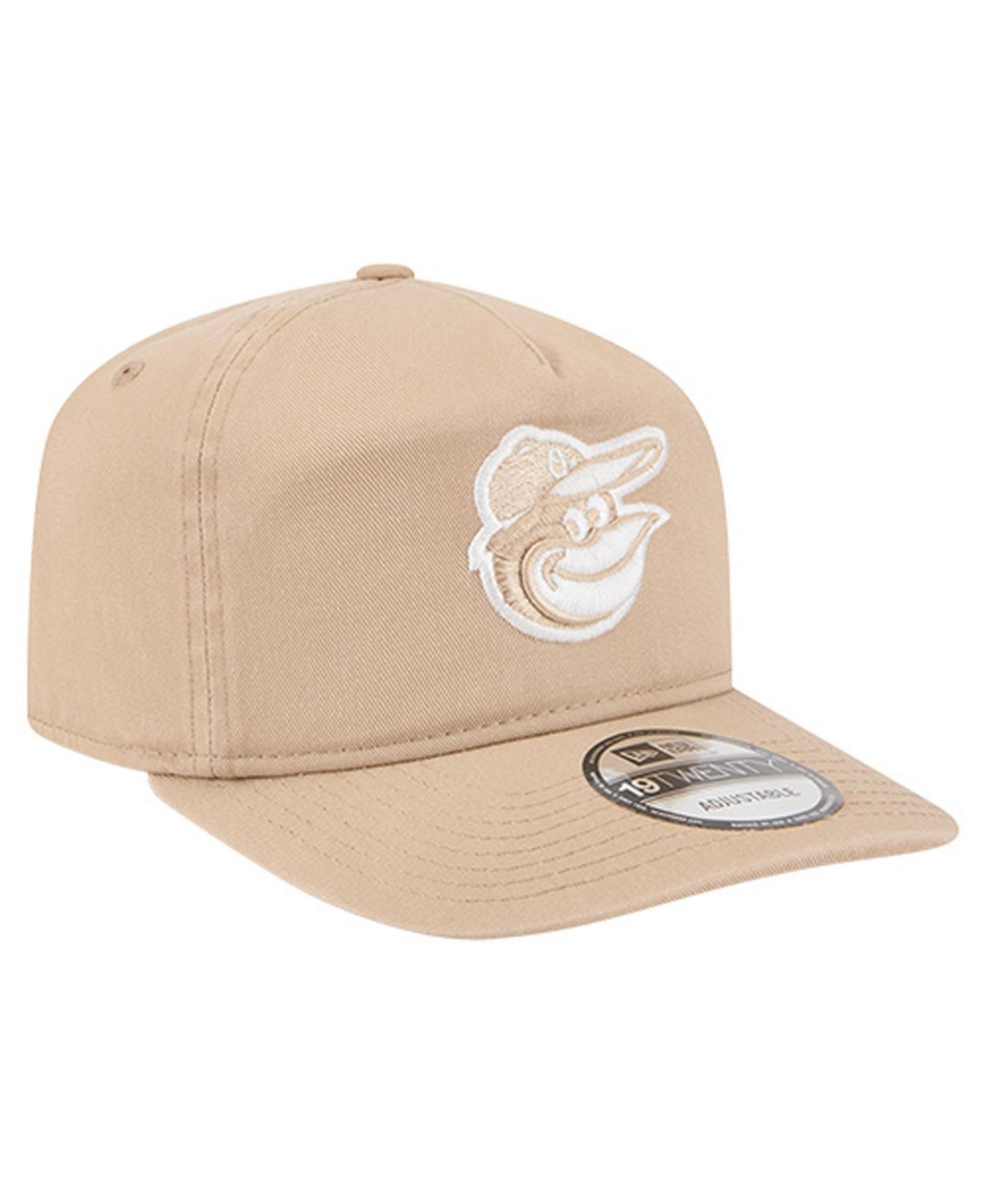 Мужская кепка New Era Light Beige Baltimore Orioles Cam 19TWENTY Adjustable Hat — фото 3