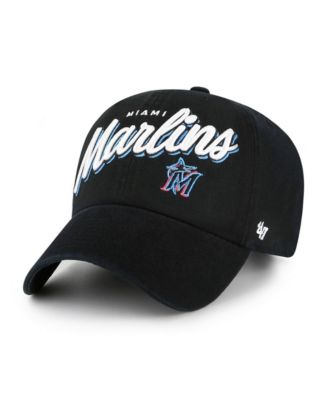Women's Black Miami Marlins Ariana Clean Up Adjustable Hat