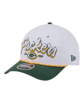 Men's White Green Bay Packers Team Loyal A-Frame 9FORTY Adjustable Hat
