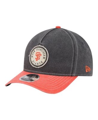 Men's Black/Orange San Francisco Giants Felt M-Crown 9FORTY Adjustable Hat