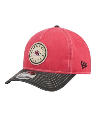 Men's Red/Black Kansas City Chiefs 9FORTY Felt A-Frame Adjustable Hat